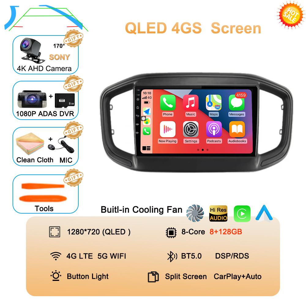 Android 14 Auto Carplay For Fiat Strada 2020 2021 2022 Car Radio Multimedia Video Player GPS Navigation Stereo 360 Camera WIFI