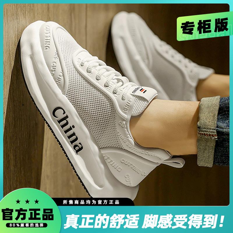 Mesh shoes summer mesh breathable thin heightening sports dad shoes