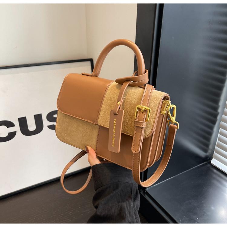 Fashionable Colorful Simple Handbag 2023 Autumn New Casual Small Square Bag All-match Single Shoulder Diagonal Bag Female