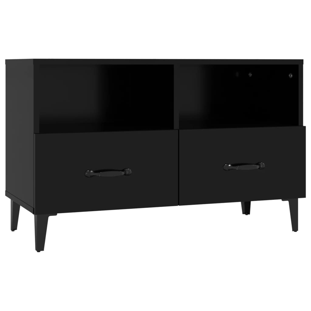 TV Stand in Black 80 x 36 x 50 cm Particleboard
