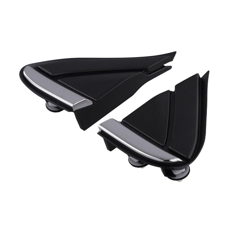 A58X-Front Fender Rearview Mirror Decorative Plate Trim 84107340, 84107341 For Chevy Explorer Equinox 2018- Black Silver