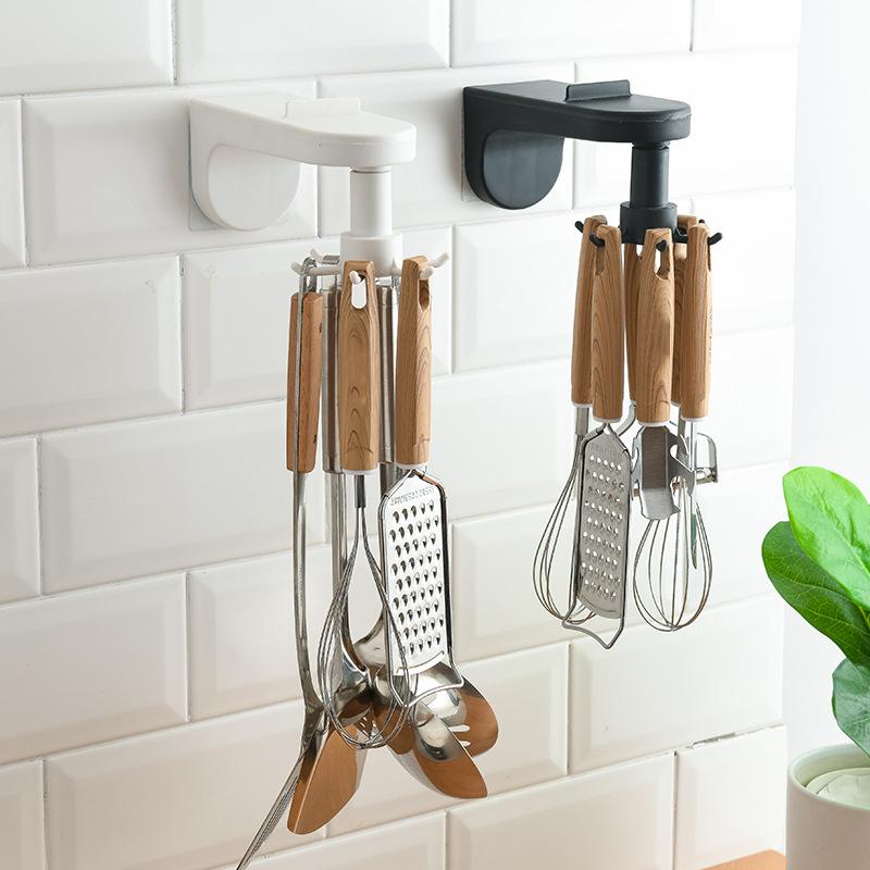 Kitchen Swivels Holder 360° Rotating Kitchen Utensil Hook For Soup Spoons