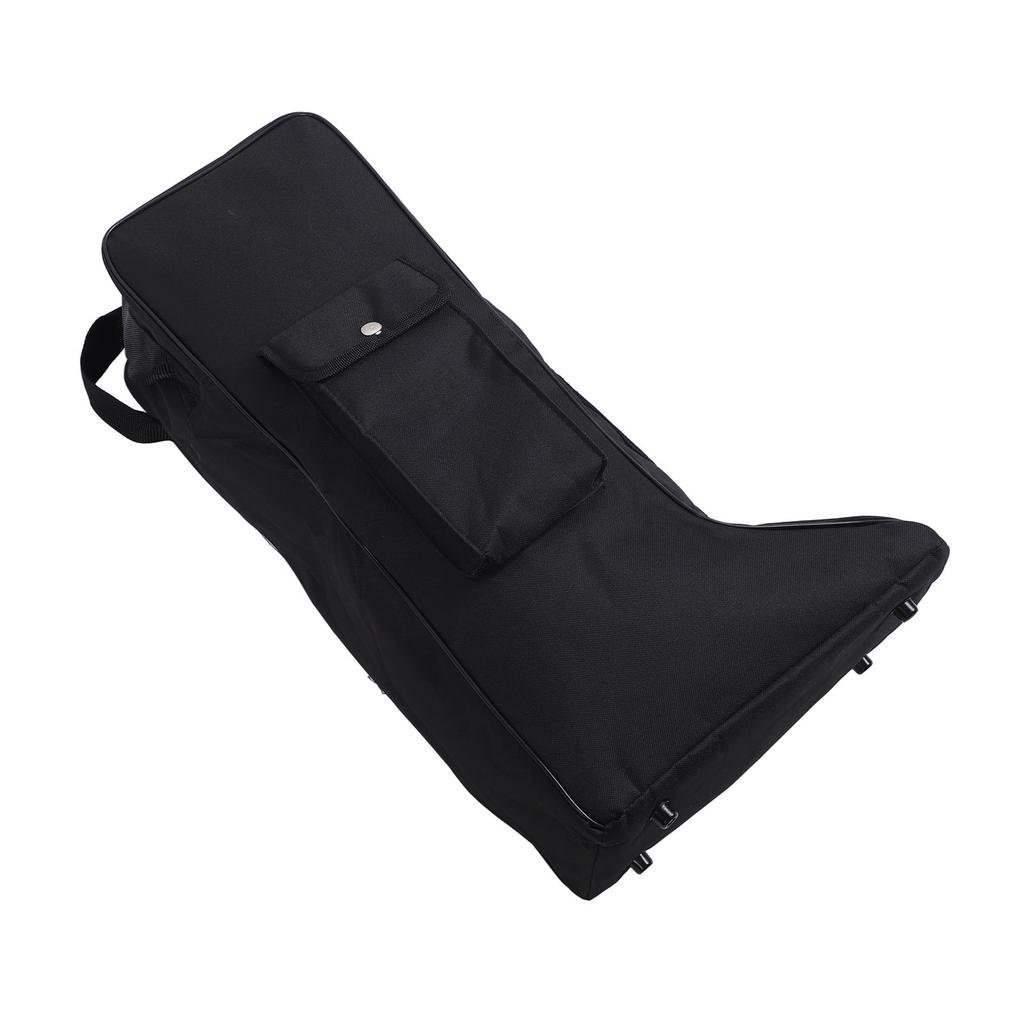 Boot Bag with Handle Oxford Cloth and Leather Black Waterproof Portable Boots Storage Bag for