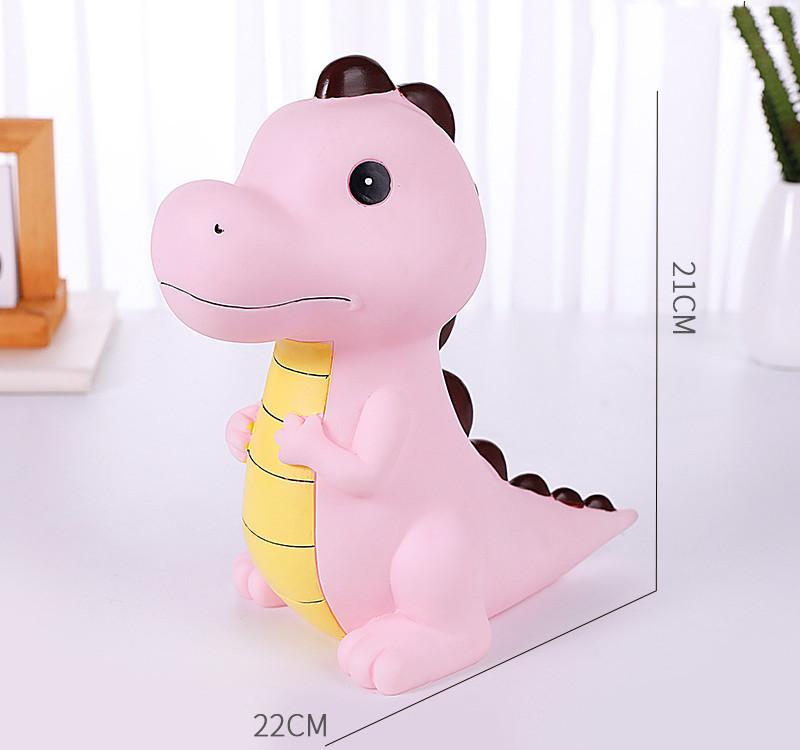 DXUIALOI Creative Color Painting Cartoon Cute Dinosaur Piggy Bank Children's Gift Fall Resistant Piggy Bank Home Decoration