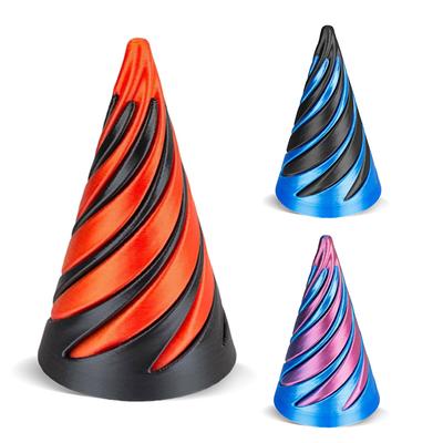 3D-gedrucktes Spiral-Kegel-Spielzeug Fidget-Spielzeug Stressabbau Unmögliche Pyramide Durchgangsskulptur Schreibtischspielzeug Geschenke für Kinder und Erwachsene