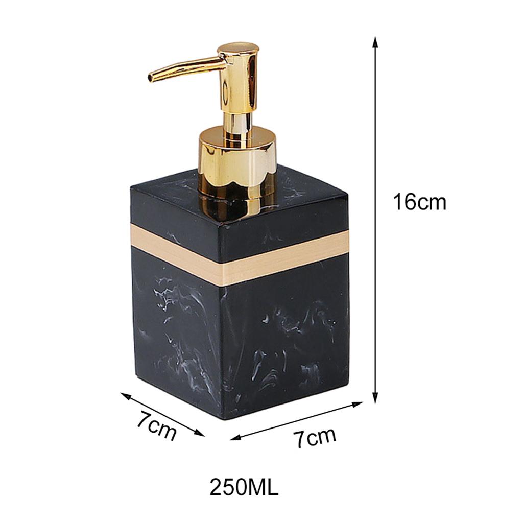 Reusable Resin Soap Dispenser Manual Empty Liquid Lotion Pump Bottle for Room Countertop