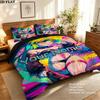 Cyberpunk Edgerunner Custom Name Pattern Bedding Quilt Set Quilt Cover Pillowcase Home Gift(1 * duvet cover + 2 * pillowcase, without core)