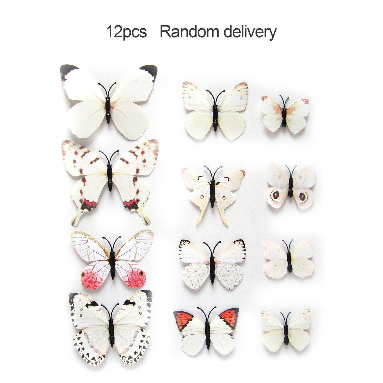 

12 шт. 3D ПВХ магнит бабочка DIY стикер стены съемные магниты на холодильник фиолетовый