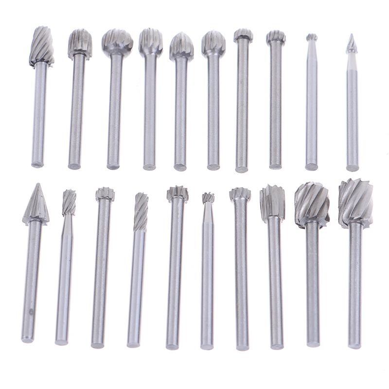 20 szt. Zestaw trzpieni obrotowych z węglika wolframu do szlifierki ciśnieniowej 3 * 40 mm