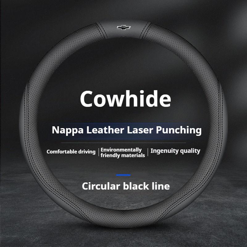 Leather Car Steering Wheel Cover For Chevrolet Trax 2013-2023 2024 2025 Non-slip Auto Steering Wheel Chevrolet Trax Accessories