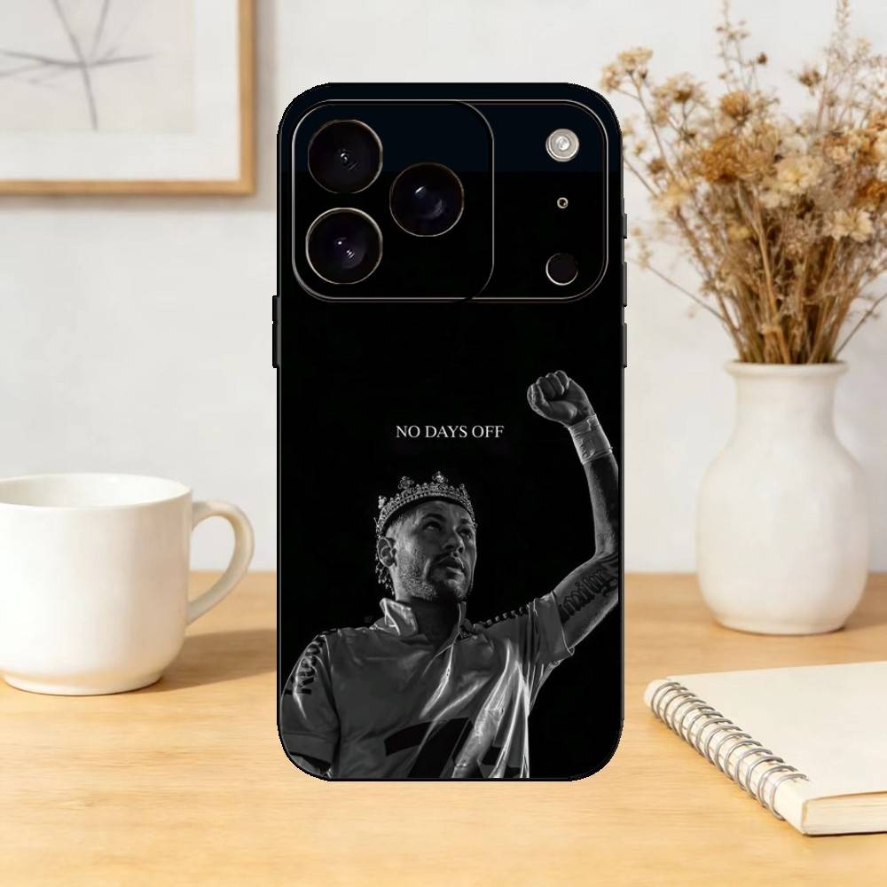 Fußball 10 N-Neymar Handyhülle Für iPhone 17,16,15,14,13,12,11 Plus,Pro Max,SE4Weiche Silikon Schwarze Hülle