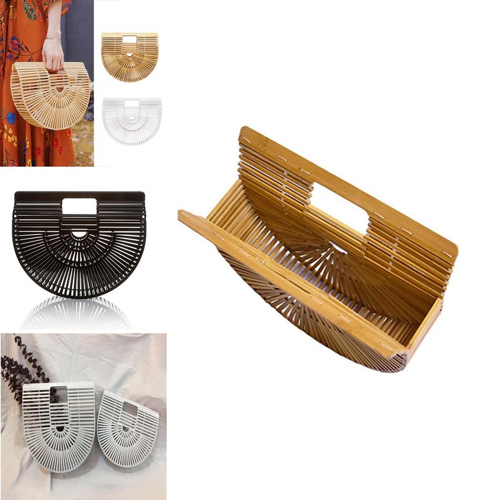 Traditional Handmade Bamboo Womens Shoulder Bag With Practical Size And Elegant Appearance