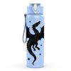 1PC Black Silhouette Dragon Art 750ml Color Plastic Sports Water Bottle Leakproof Flip Straw Lid Suitable for Sports Office Home Use