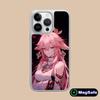Game GI Miko Silver Plating Magsafe Mobile Phone Case for iPhone 17 16 15 14 13 12 11 Air Pro Max Plus Colorful Cover