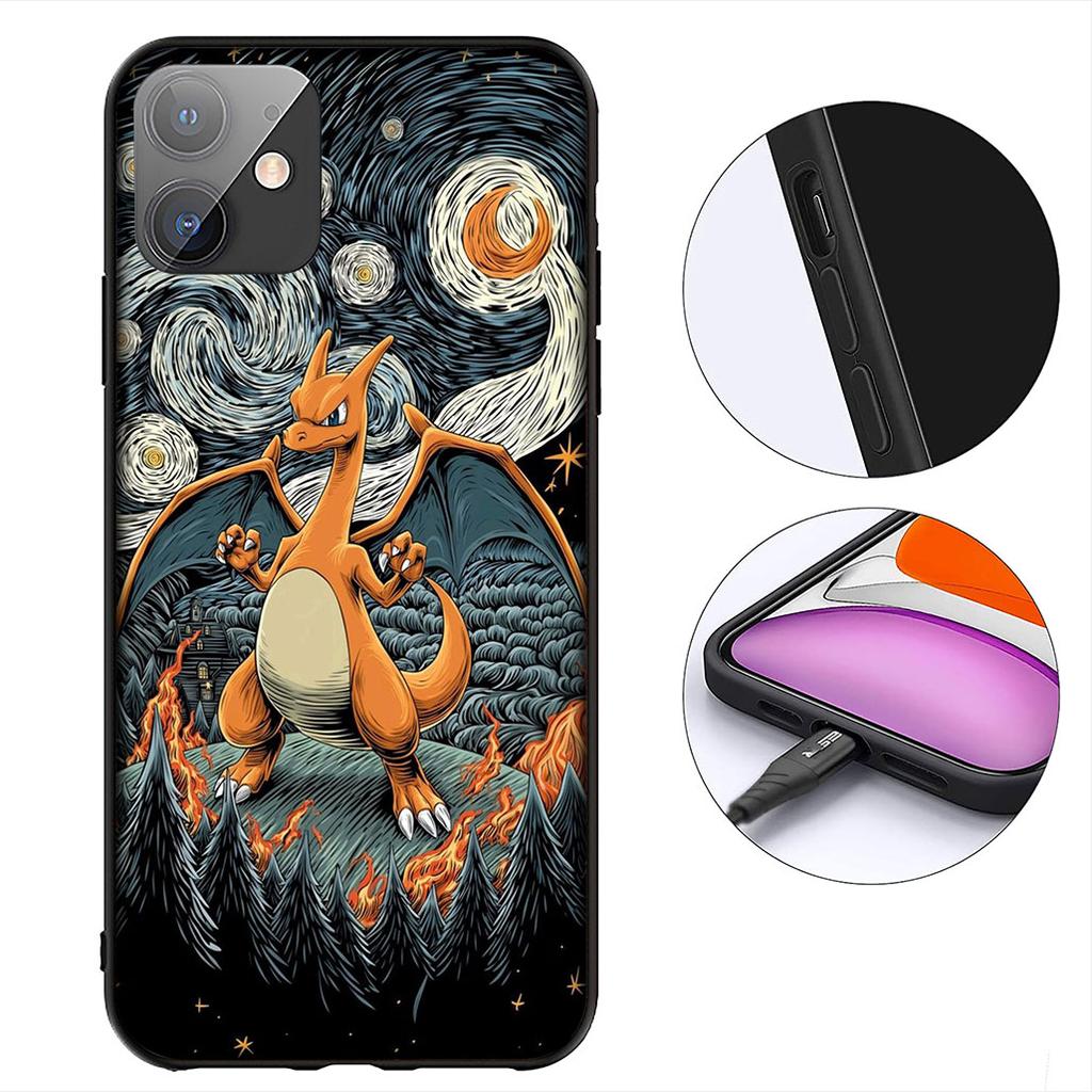 P-Pikachus Charmander P-Pokemons Mewtwo Cover for Apple iPhone 12 13 Mini XS 11 Pro Max 7 8 Plus + XR 8+ X SE 2020 SE3 Case