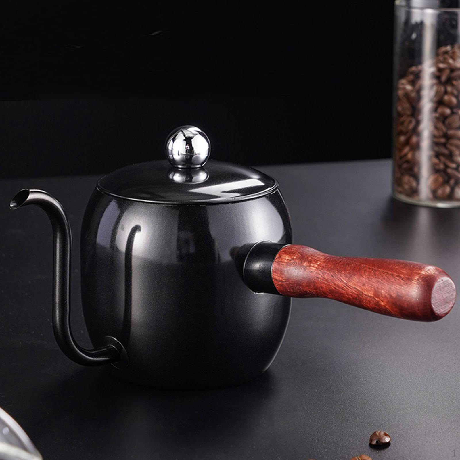 

500 мл портативная кофеварка с гусиной шеей для кофе, кофеварка для кемпинга, на открытом воздухе, в помещении и дома чёрный