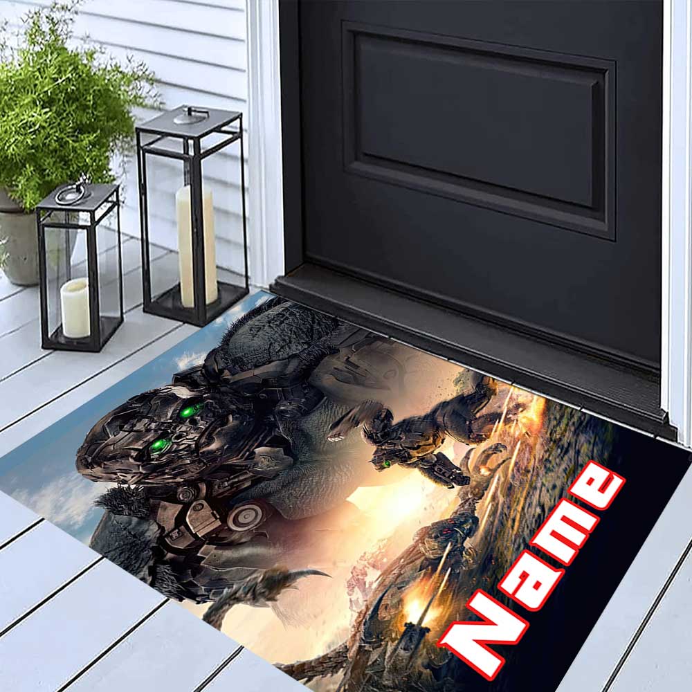 Love Transformers (2) Customize your name rug, office chair cushion, home bedroom living room gift.