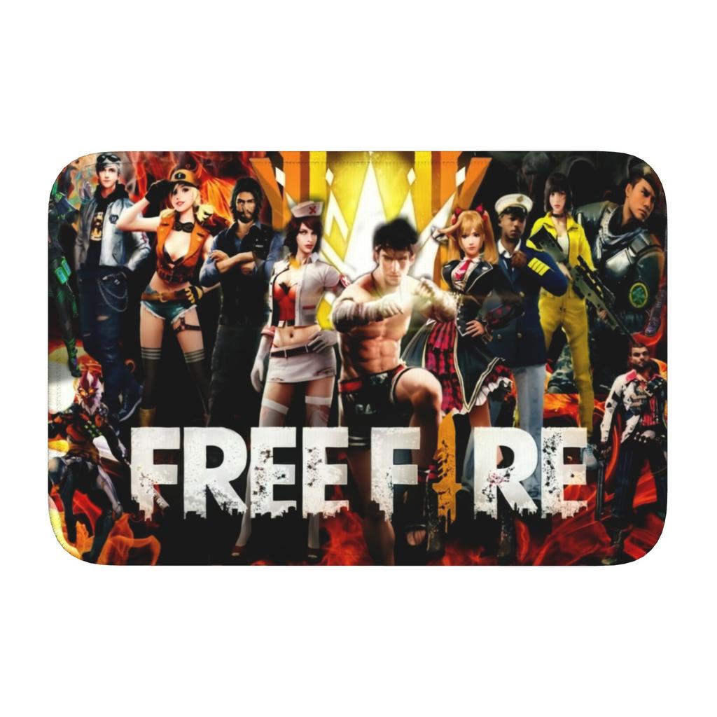 Custom Garena Free'd Fire'ed Game Doormat Mat Anti-Slip Bath Kitchen Garden Rug Carpet 40*60cm