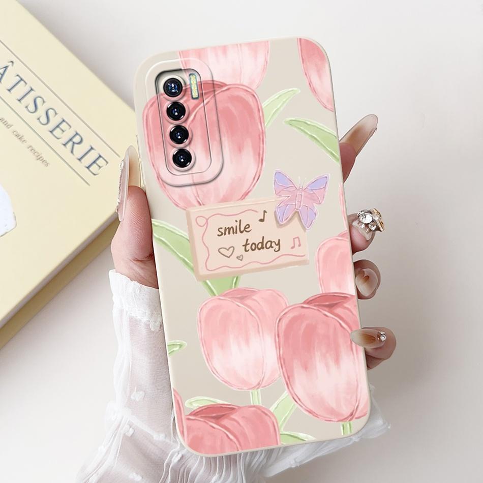 For Tecno Camon 17 Pro 17P Phone Case Camon17 Camon17P 17Pro CG8 CG7 CG6 Elegant Floral Pattern Soft Silicone Shockproof Cases