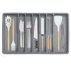 Flexible Silicone Cutlery Tray with Seven Compartments Non Slip Silverware Drawer Organizer Kitchen Utensil Holder