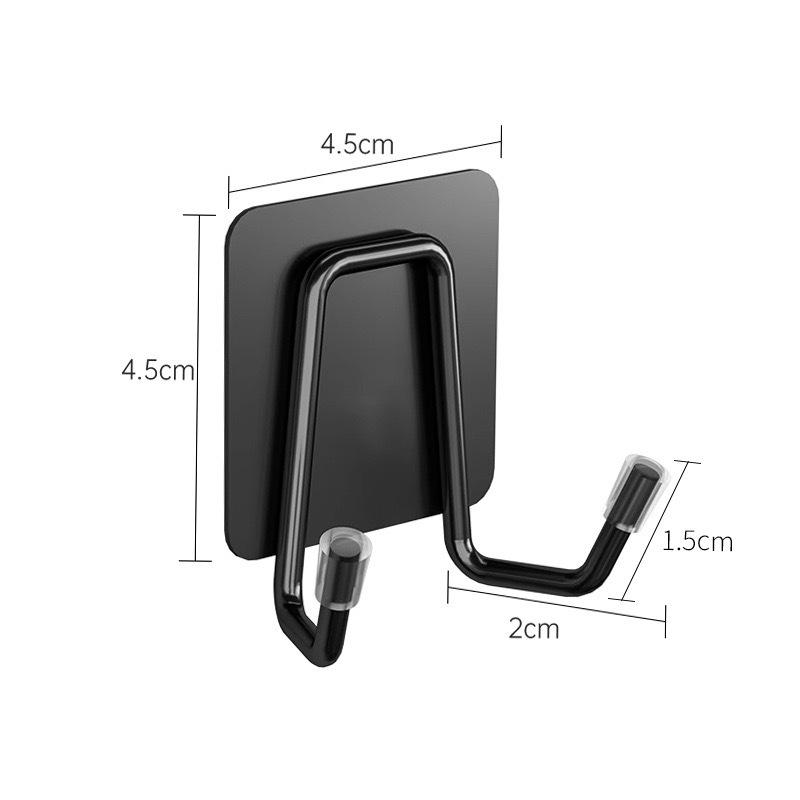 Traceless 304 Stainless Steel Adhesive Hook for Bathroom & Kitchen