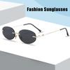 Women's INS Style Frameless Oval Sunglasses Ultra-Lightweight Comfort Ladies Stylish Eyewear Shades UV400 Outdoor Travel Eyewear