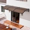 Awnings for Door Entrance, 38 X 117 In, Exterior Front Door Window Awnings with Drainage & ABS Bracket, Rain Snow Sun Protection, Overhang