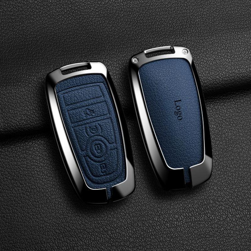 Pu Leather Car Key Cover for Ford Vehicles Focus/ Fiesta/EcoSport/Mondeo/ Kuga/ Edge