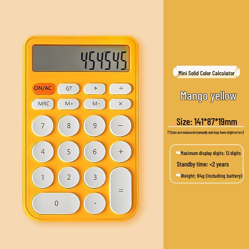 Compact 12-Digit Multifunction Calculator for Office, School, and Exams