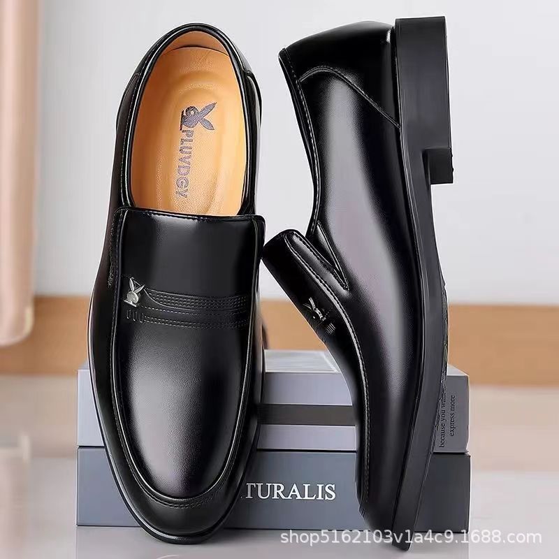 Summer new soft leather beanie shoes business men's casual leather shoes men's shoes men's derby shoes