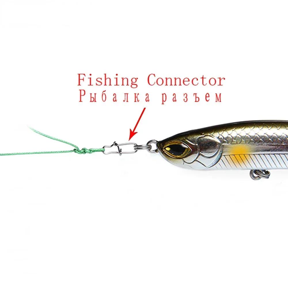 DNDYUJU 50 Stück Edelstahl Angelverbinder Schnellverschluss Verriegelung Wirbel mit Snap Solide Ringe Sicherheits-Snaps Angelhaken Werkzeug Snap