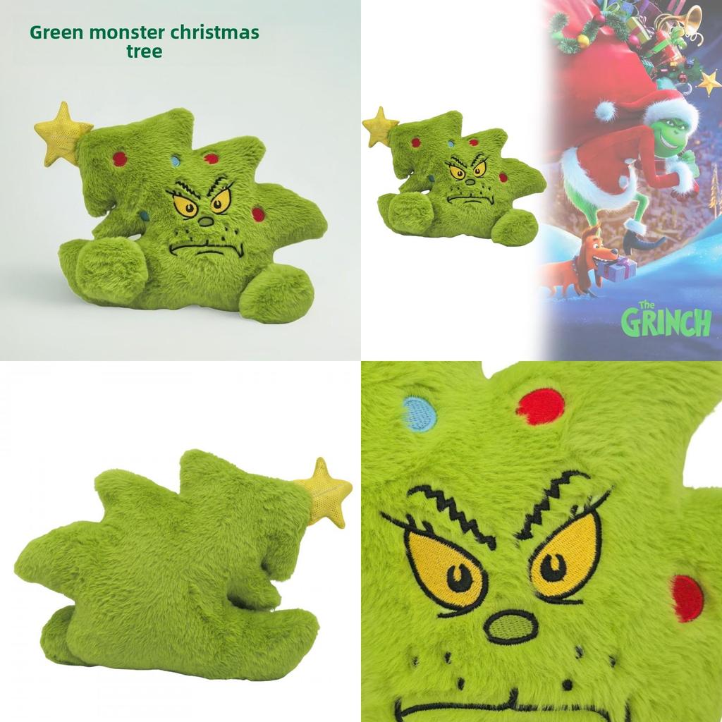 The Grinch Plush Cushion With Pp Cotton Filling For Holiday Decor And Gift Ideas