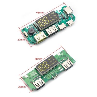 Placă de încărcare compactă pentru baterii litiu 18650 cu ieșire Micro USB/USB C/Lightning 5V 2.4A pentru proiecte DIY de powerbank-uri mobile
