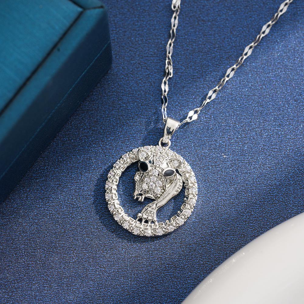 Versatile Cross-border Leopard Pendant Bracelet  Necklace - Trendy Hip Hop Fashion Accessory