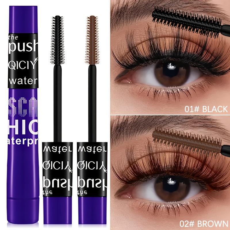Two-Color Curling Volumizing Mascara, Natural Lengthening, Long-Lasting, Black & Brown. Anti-Fade, Anti-Clumping, Quick-Drying, Easy To Apply