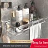 Zunwei No-Drill Wall-Mounted Bathroom Storage Shelf with Hooks