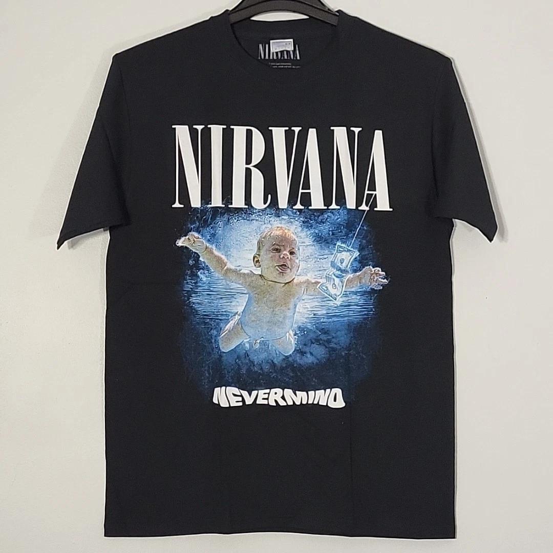 NIRVANA Nevermind 2XL T-Shirt Black Mens Band Logo 3XL