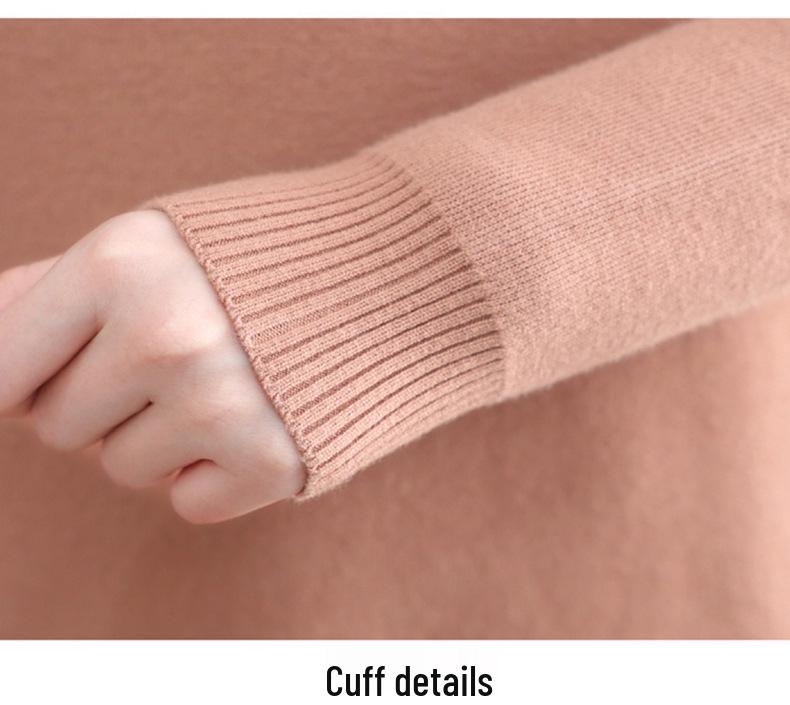 Women's Thick Winter Plush Sweater Base Layer for Middle-Aged and Elderly