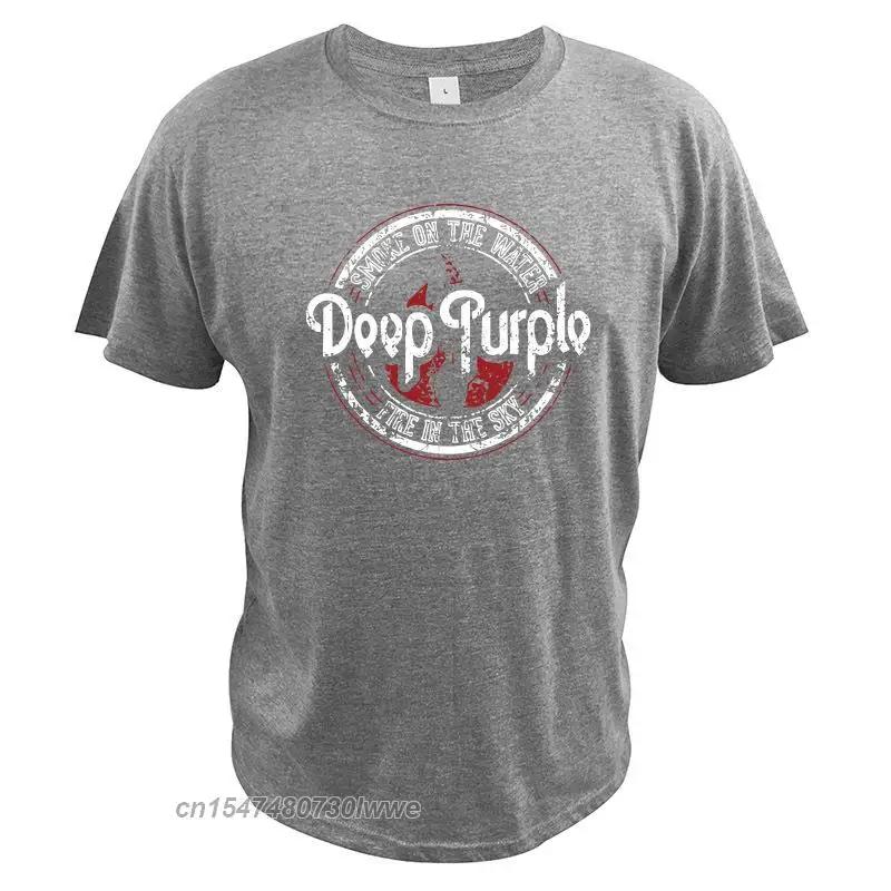 Deep Purple Tshirt Album Machine Head Smoke Song on The Water Tshirt English Rock Band 100% Cotton Basic Camiseta