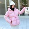 Down cotton clothes women's medium style thickened waist winter new Maillard puff bread clothes elastic waist cotton clothes