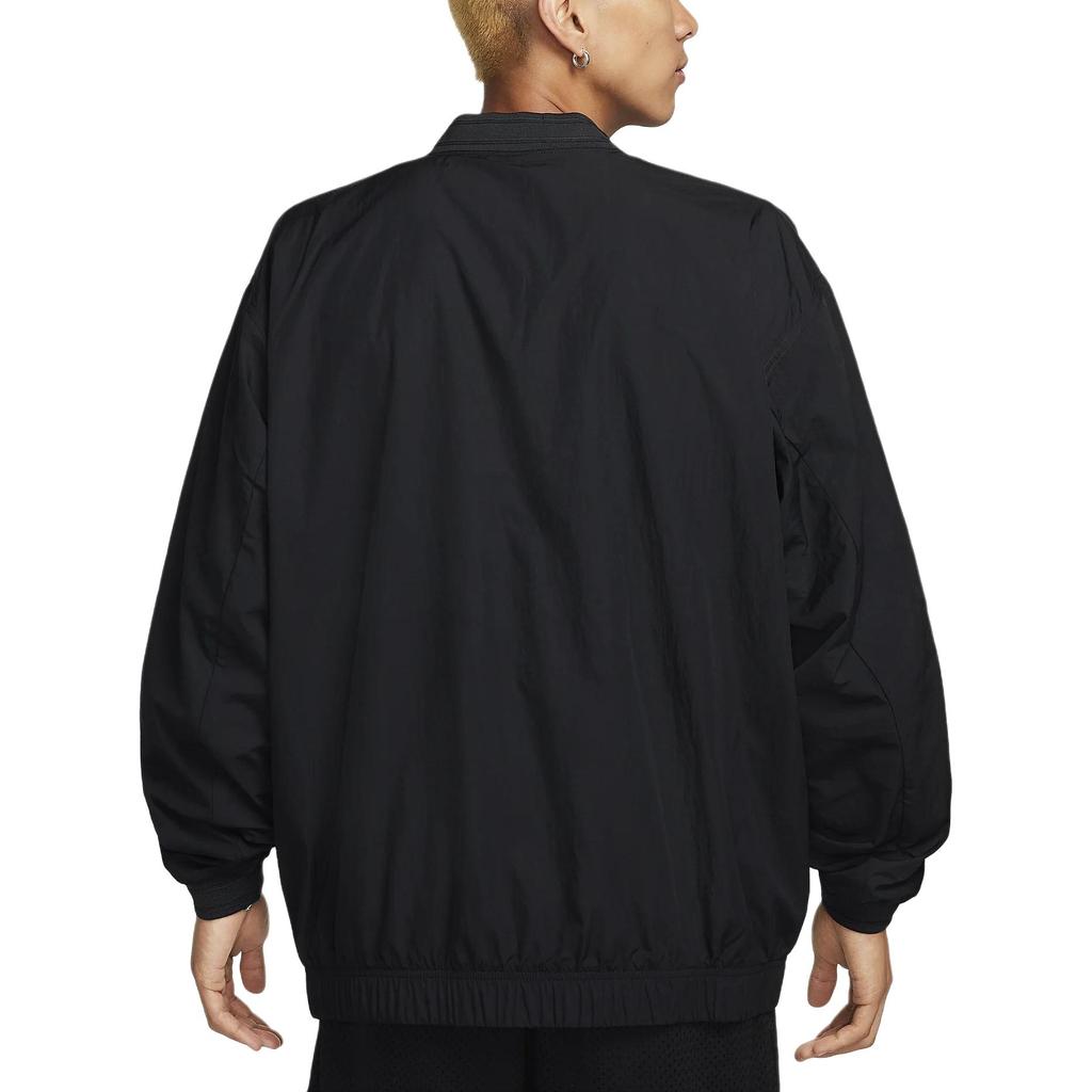 Nike Solo Swoosh Embroidered Logo V-Neck Windbreaker Men Outerwear Black FQ1638-010