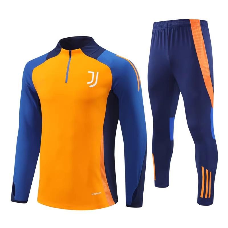 Juventus Semi-Zipper Long-Sleeved Short-Sleeved Training Clothes Sports T-Shirt Pre-Game Warm-Up Vest Football Jersey