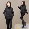 Small Diamond-shaped Lightweight Cotton-padded Jacket for Mothers In Winter Loose, Light and Short Cotton-padded Jacket for Women