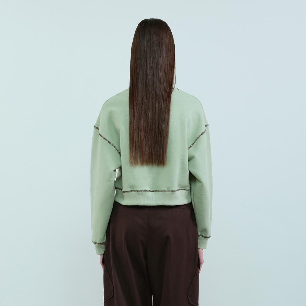 Munseuwodeu Mint Studio Crop Sweatshirt