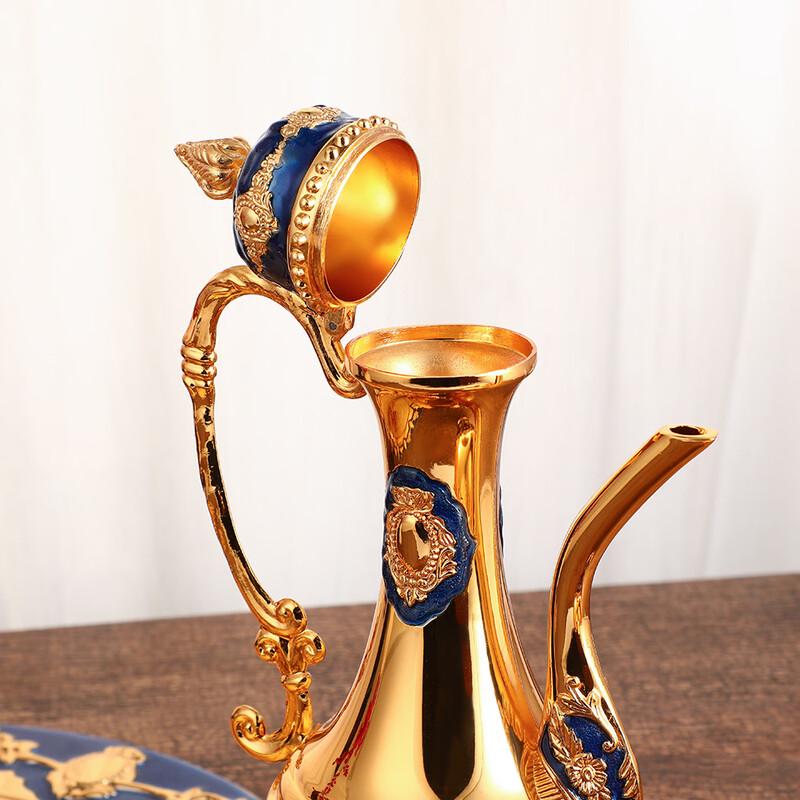 European Light Luxury Metal Wine Set