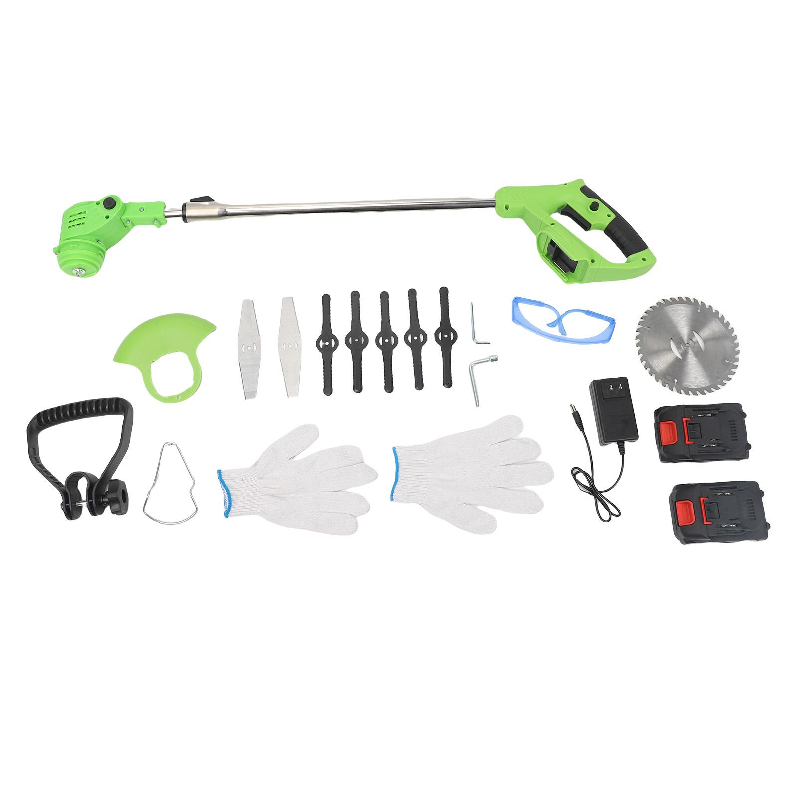 

Аккумуляторный кромокосилка с двойным управлением Аккумуляторный триммер для сорняков Эффективный Легкий Нержавеющая сталь Пластик для сада