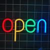 Battery Powered OPEN Letters Neon Lights Colorful Night Lamps LED Neon Sign Light  Office Signage