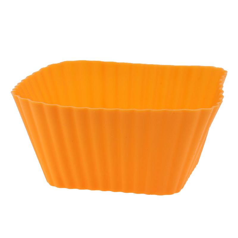 1/6Pcs 7Cm Square Shaped Jelly Pudding Mold Muffin Cake Cup Silicone Molds Kitchen Baking Accessories