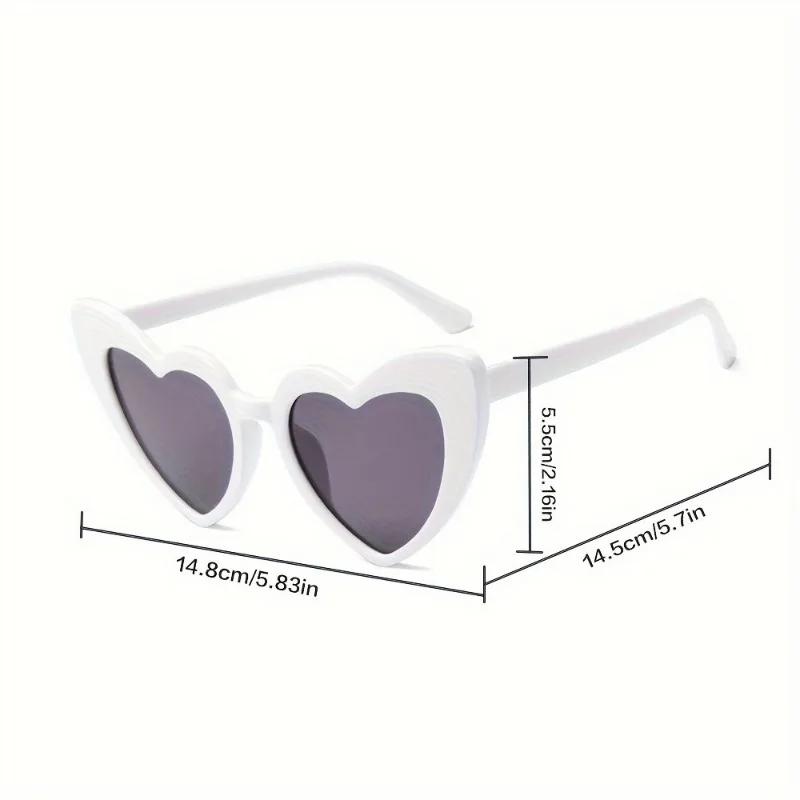 10pcs Peach Heart Glasses Frame Novelty Combination New Trendy Casual Daily Decoration Props for Men and Women Same Style Party