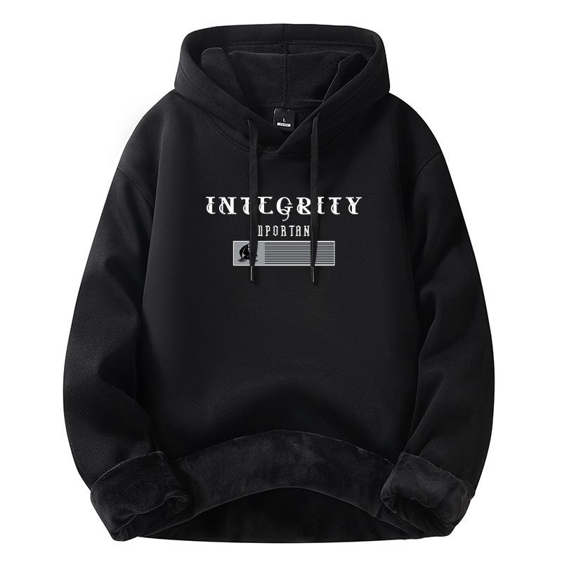 Men's padded hoodie men's autumn and winter new cotton sweater thickened loose warm jacket